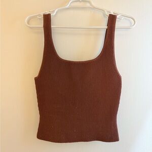 Babaton Warm Brown Knit Top
